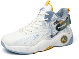 Kasut Bola Keranjang High-Top Warrior Classic 'Graffiti Putih Biru Muda' WXY-F282C01 Details for Kasut Bola Keranjang High-Top Warrior Classic 'Graffiti Putih Biru Muda' WXY-F282C01