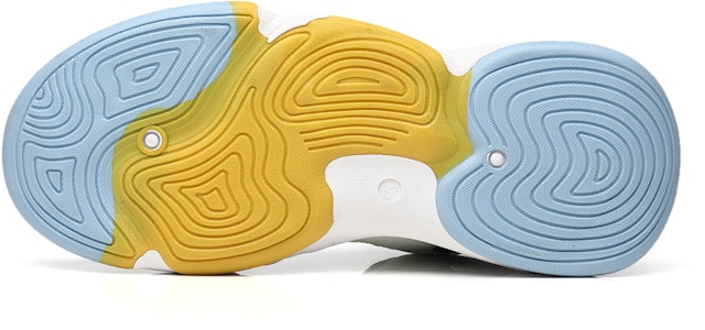 Kasut Bola Keranjang High-Top Warrior Classic 'Graffiti Putih Biru Muda' WXY-F282C01 2