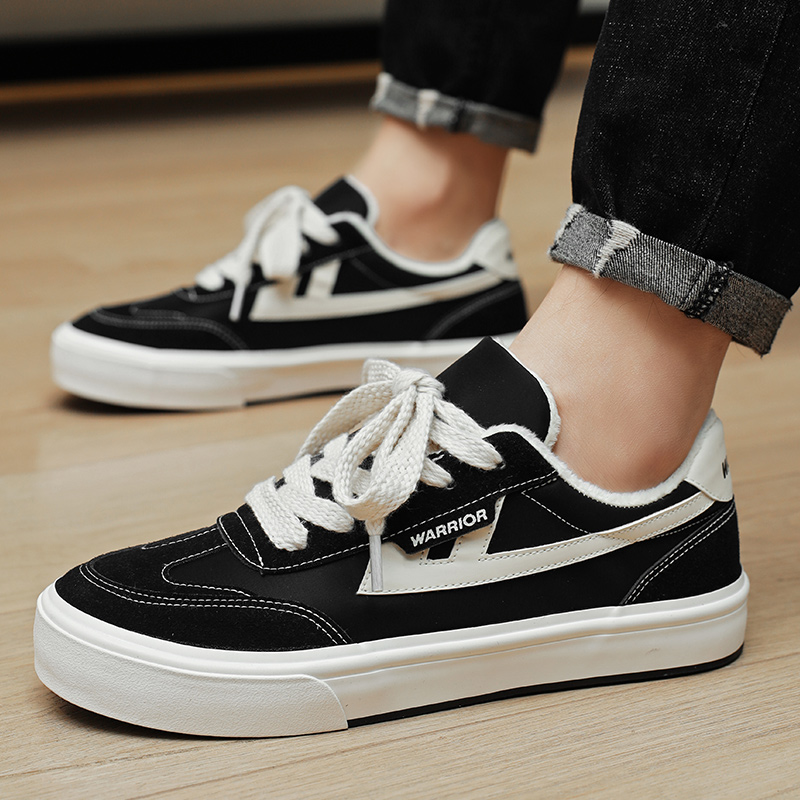 Cheap Warrior Classic Low 'Negro Beige Retro Patchwork' WBX-323G04