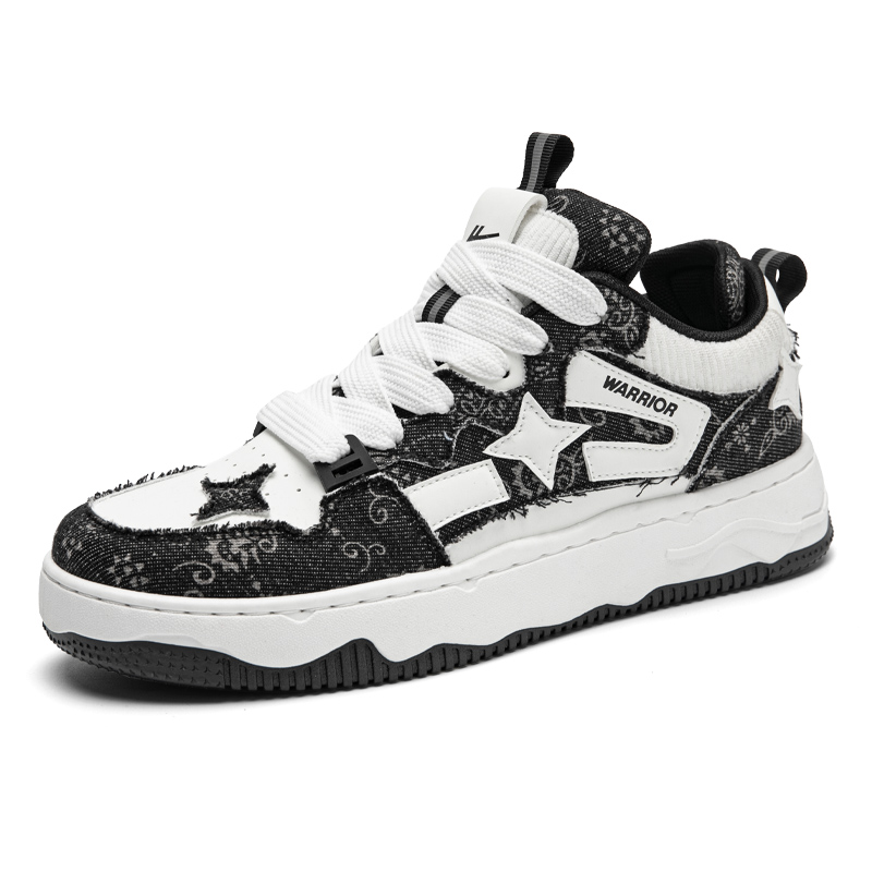 Lookbook Warrior Classic Low 'Nube Estelar Blanco y Negro' WXY(S)-3408C02