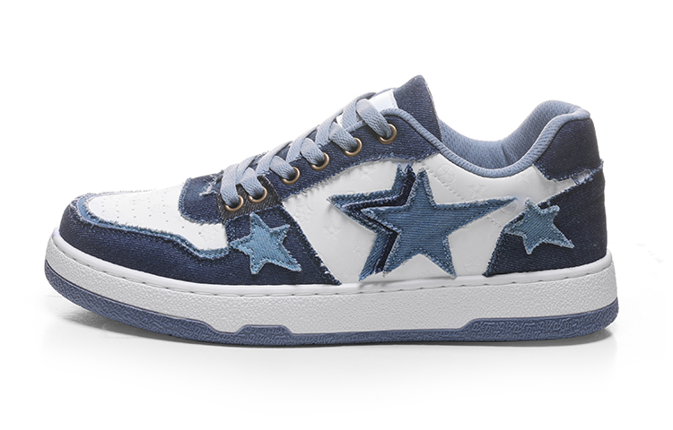 Warrior Classic Low 'White Blue Patchwork'