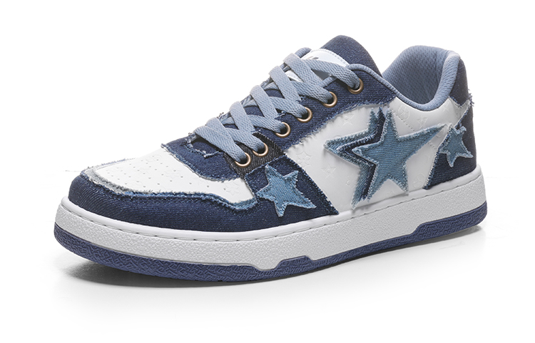 Warrior Classic Low 'White Blue Patchwork' 圖 2