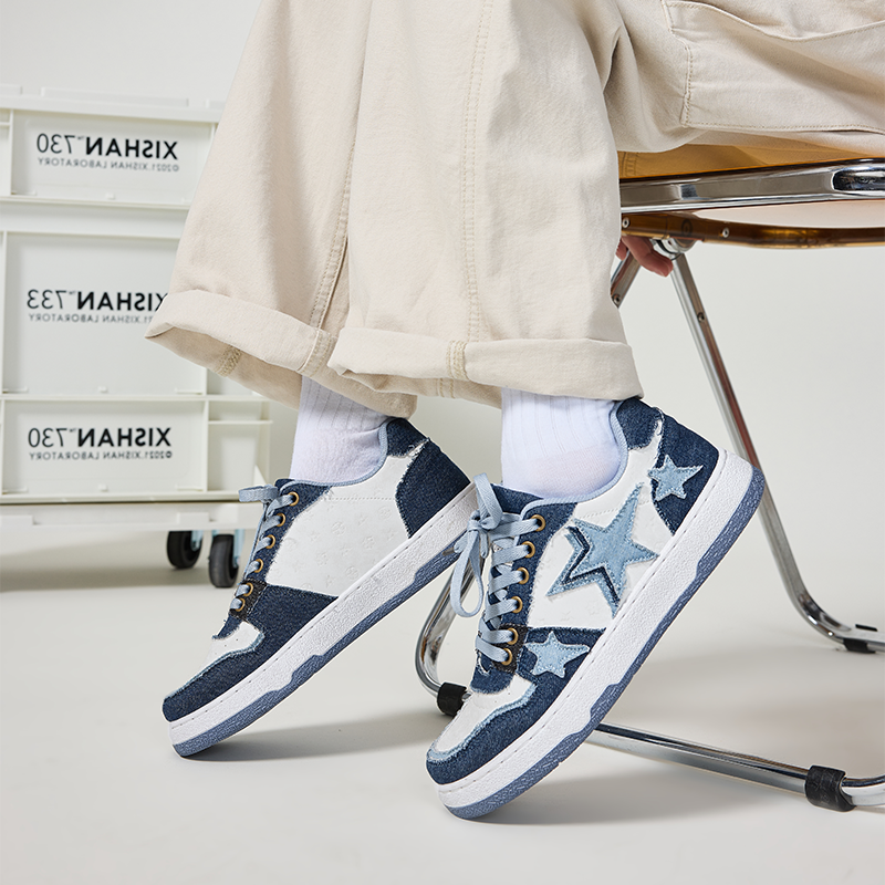 Warrior Classic Low 'White Blue Patchwork' 圖 7