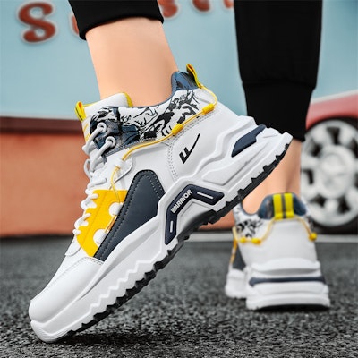 Warrior Classic Mid 'White Deep Blue Yellow' WXY-G085N02 Sizing Warrior Classic Mid 'White Deep Blue Yellow' WXY-G085N02