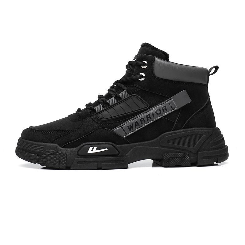Warrior Classic Retro 'Black Fleece-Lined Martin Boots' WBX-249N02