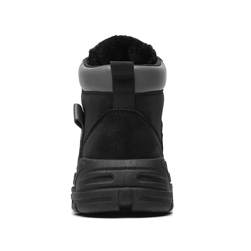 Shop Warrior Classic Retro 'Boot Martin Berlapis Bulu Hitam' WBX-249N02