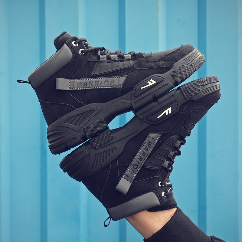 Details for Warrior Classic Retro 'Boot Martin Berlapis Bulu Hitam' WBX-249N02