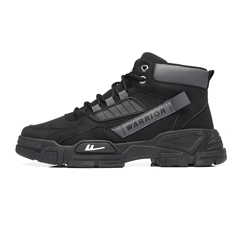 Warrior Classic Retro Black Martin Boots - Lightweight, Non-Slip & Durable WXP(WZ)-066403