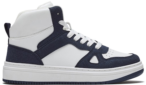 回力勇士 合成皮革 休閒經典復古厚底耐磨 高筒 板鞋 男女同款 白藍 Order 回力勇士 合成皮革 休閒經典復古厚底耐磨 高筒 板鞋 男女同款 白藍