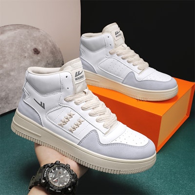 Warrior Classic Retro High-Top 'White Grey' WXY(S)-1567M01 3