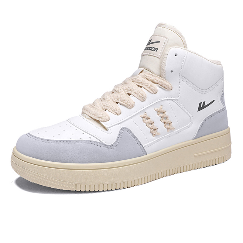 Lookbook Warrior Klasik Retro Sepatu Tinggi 'Putih Abu-Abu' WXY(S)-1567M01