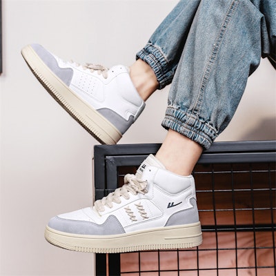 Warrior Classic Retro High-Top 'White Grey' WXY(S)-1567M01 1
