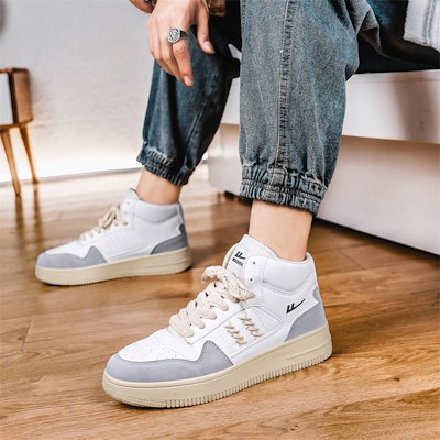 Warrior Classic Retro High-Top 'White Grey' WXY(S)-1567M01 2