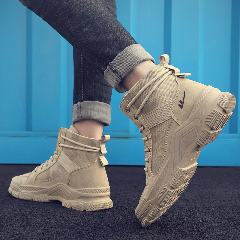 Cheap Warrior Classic Short Mid-Top 'Khaki Martin' - Kasut Tengah Klasik Khaki Martin WXY(S)-1796N01