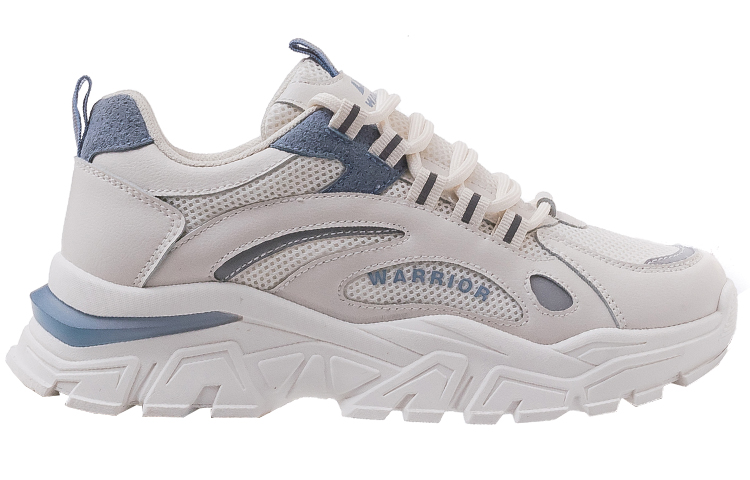 Order 回力勇士 時尚百搭厚底增高 耐磨 低筒 爸爸鞋 男女款 米藍色