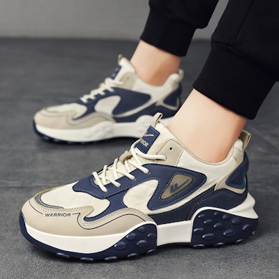 Sepatu Warrior Dad Rendah 'Khaki Biru Tua' WXY-F536C01 3