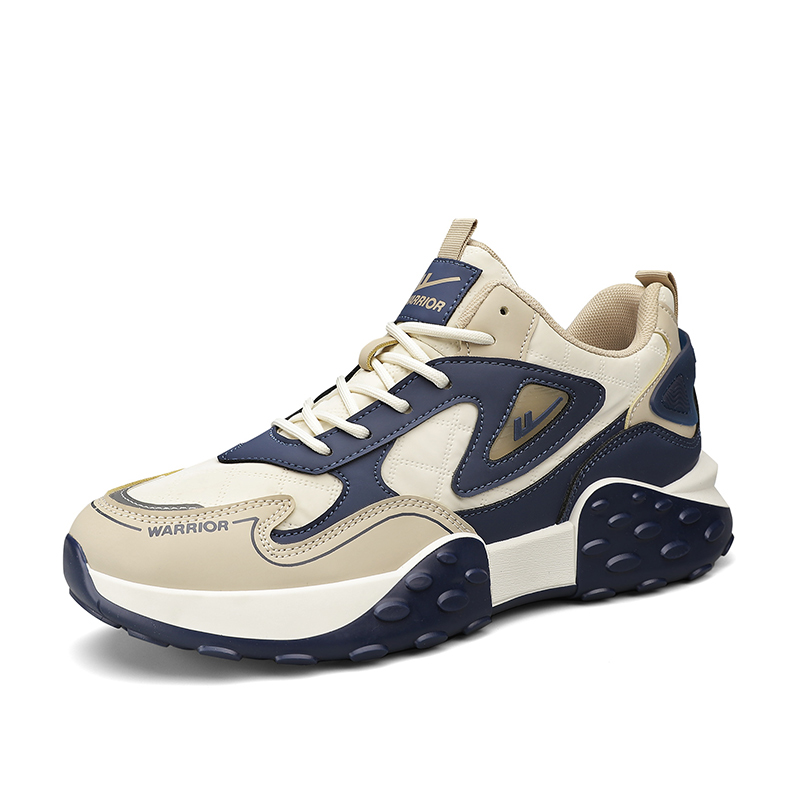 Order Sepatu Warrior Dad Rendah 'Khaki Biru Tua' WXY-F536C01