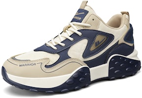 回力鬥士 時尚百搭厚底 耐磨防滑減震 低筒 爸爸鞋 男款 米卡其深藍 Order 回力鬥士 時尚百搭厚底 耐磨防滑減震 低筒 爸爸鞋 男款 米卡其深藍