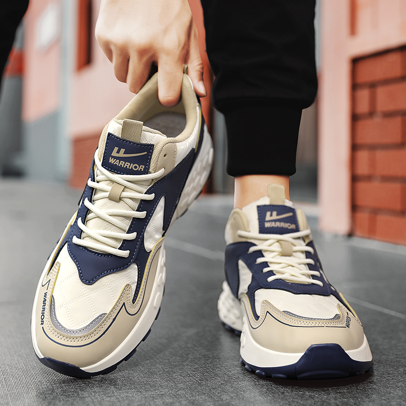 Details for Sepatu Warrior Dad Rendah 'Khaki Biru Tua' WXY-F536C01