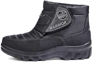 Warrior Embroidered Fabric Mid-Calf Snow Boots Black Casual. WBN-311801 Black Warrior Embroidered Fabric Mid-Calf Snow Boots Black Casual. WBN-311801 Black