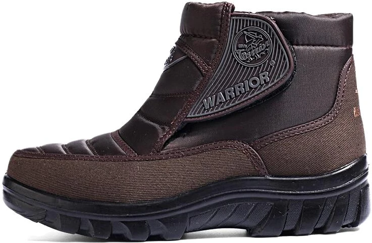 warrior-fabric-casual-mid-short-snow-boots-coffee-brown-wbn-311802-coffee