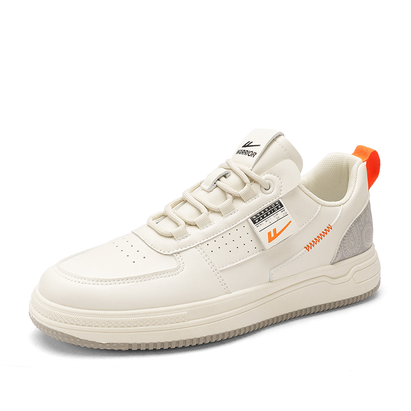 Warrior Fashion Casual Low Top Sneakers 'Retro Pieced Rice Grey' 圖 2