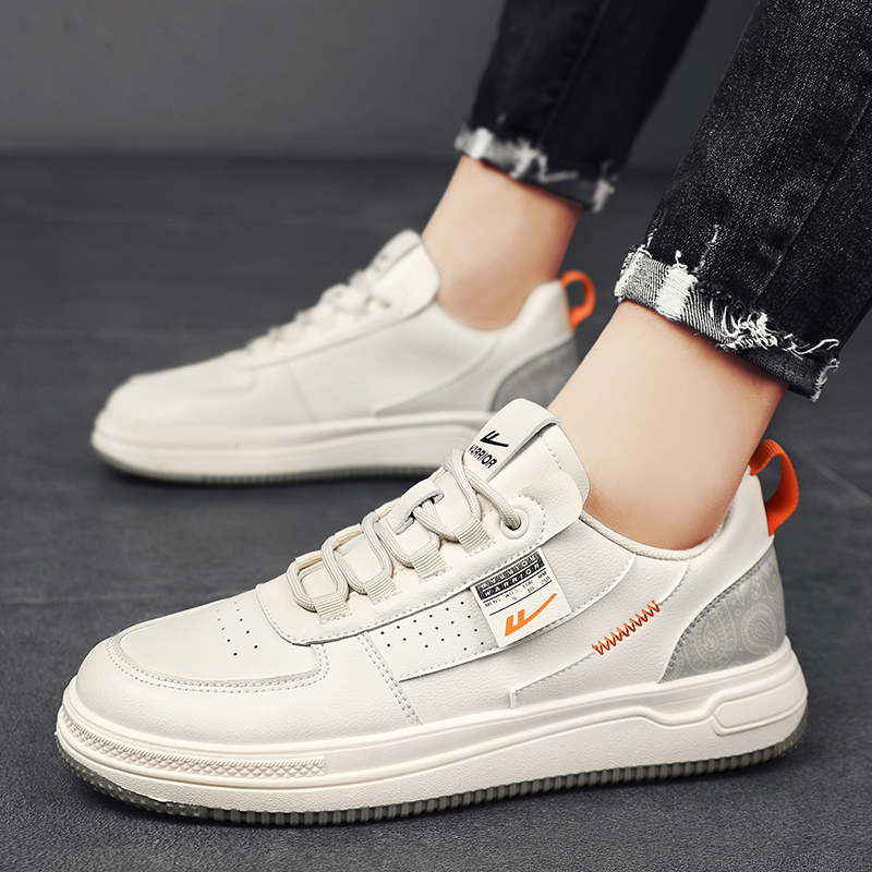 Warrior Fashion Casual Low Top Sneakers 'Retro Pieced Rice Grey' 圖 3