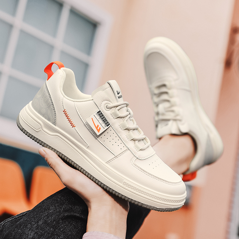 Warrior Fashion Casual Low Top Sneakers 'Retro Pieced Rice Grey' 圖 5