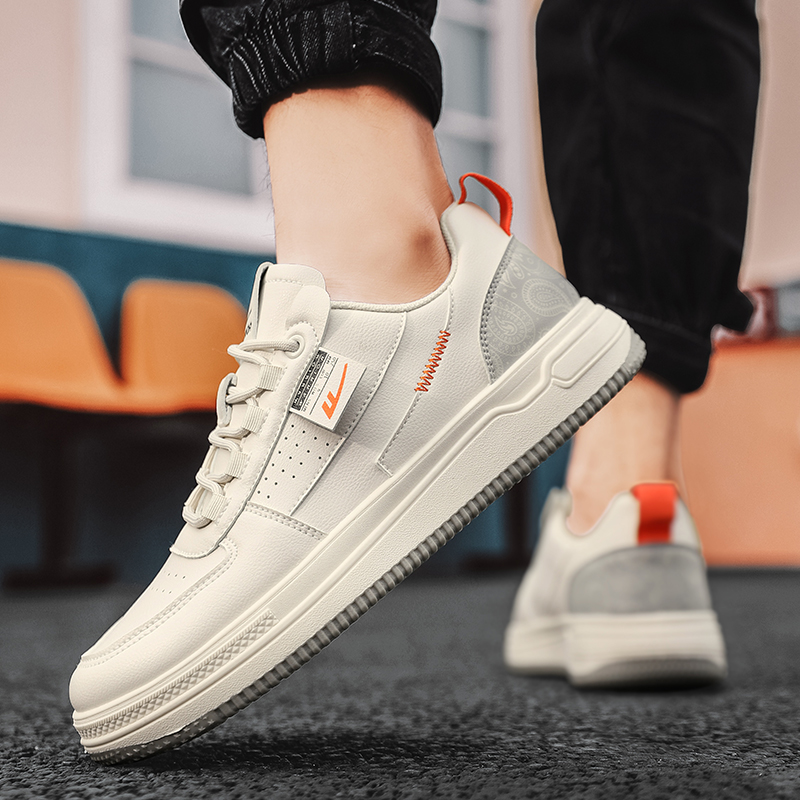 Warrior Fashion Casual Low Top Sneakers 'Retro Pieced Rice Grey' 圖 6