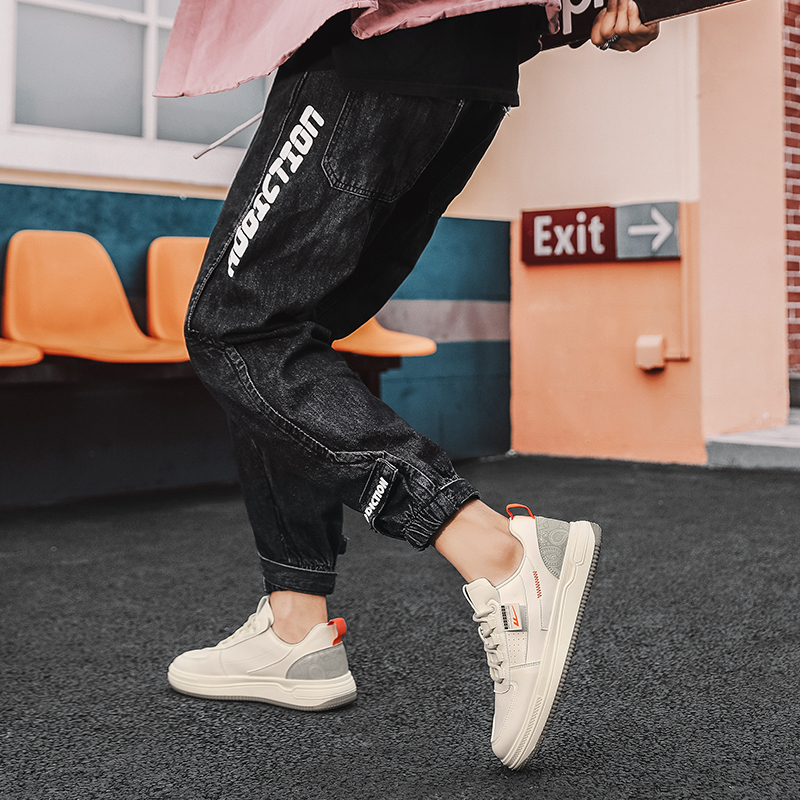 Warrior Fashion Casual Low Top Sneakers 'Retro Pieced Rice Grey' 圖 8