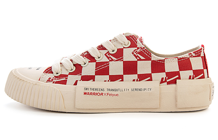 Warrior Feiyue x Canvas Low 'Checkerboard Red' FXY-031TC03