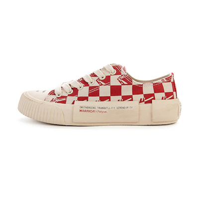 Warrior Feiyue Canvas Low 'Checkerboard Red'