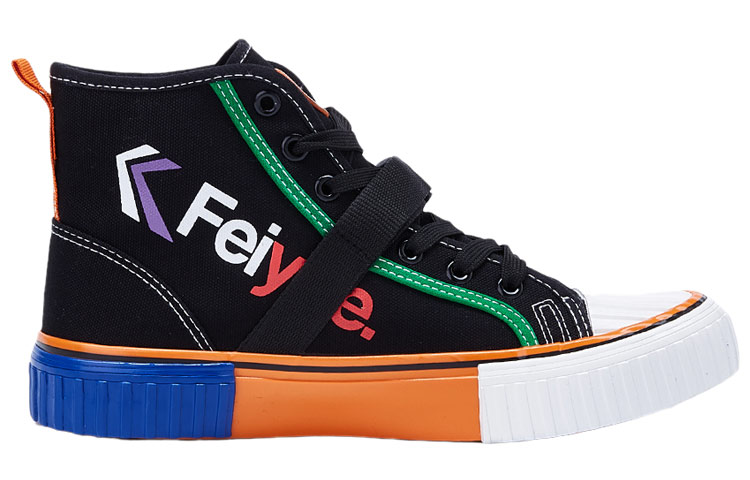 Warrior Feiyue High-Top Canvas 'Black Purple' 圖 2