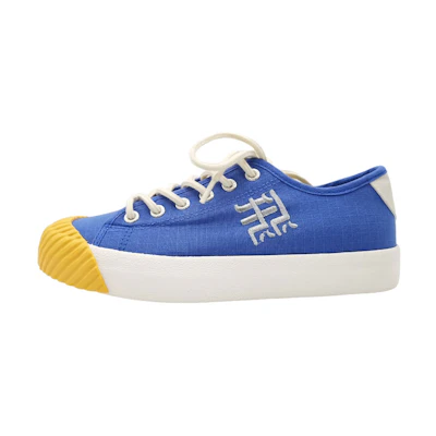 Warrior Feiyue Low Top 'Smurf Blue Yellow Embroidery'