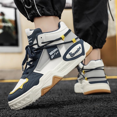 Warrior High-Top 'Beige Deep Blue' - Kasut Tinggi Warrior 'Beige Deep Blue' WBN(JS)-129102 3