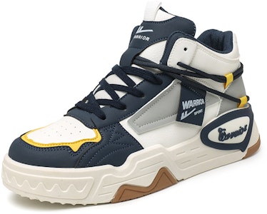 Warrior High-Top 'Beige Deep Blue' Sepatu Sneaker Tinggi WBN(JS)-129102 Lookbook Warrior High-Top 'Beige Deep Blue' Sepatu Sneaker Tinggi WBN(JS)-129102