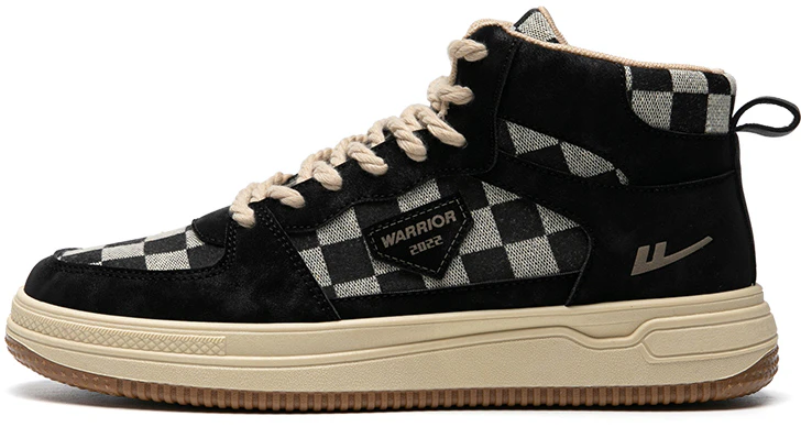 warrior-high-top-black-khaki-checkerboard-wxy-s-1889-c05