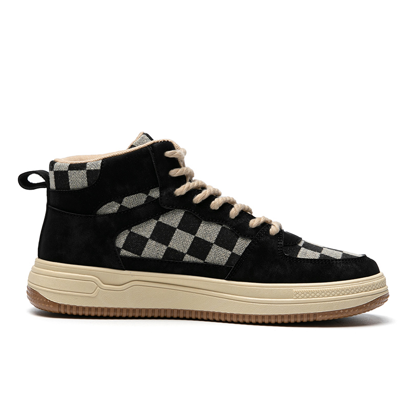 Order Warrior High-Top ''Noir Kaki Damier'' WXY(S)-1889C05