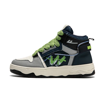 Warrior High-Top 'Dark Blue Beige Graffiti'