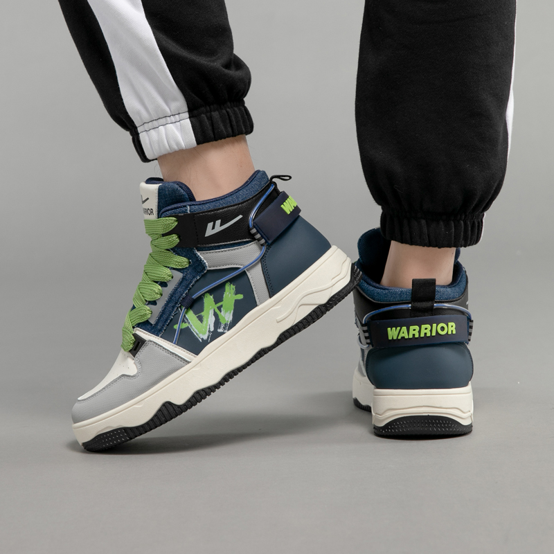 Warrior High-Top 'Dark Blue Beige Graffiti' 圖 11