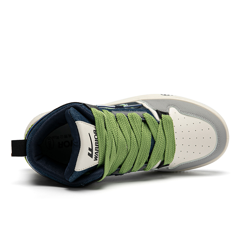 Warrior High-Top 'Dark Blue Beige Graffiti' 圖 4