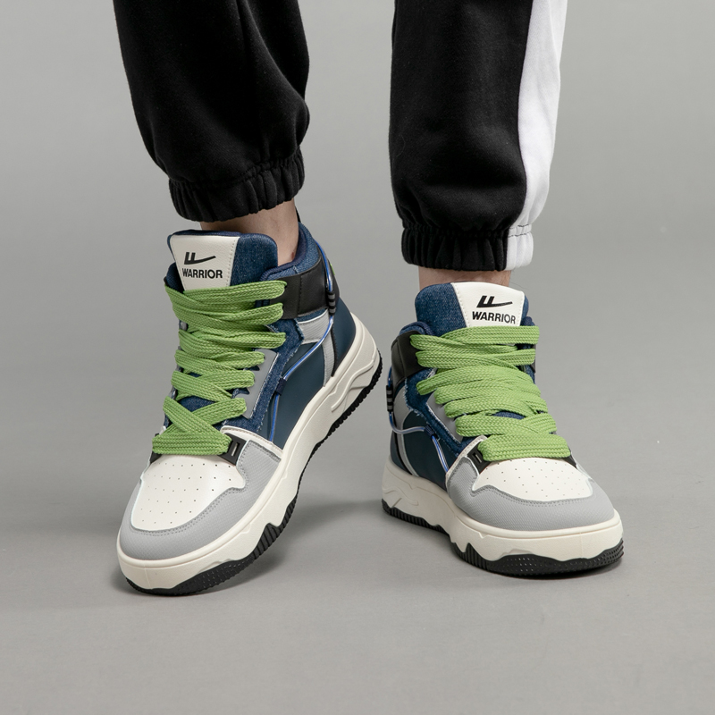 Warrior High-Top 'Dark Blue Beige Graffiti' 圖 10