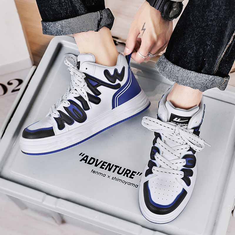 Warrior High-Top 'Dissolving Alphabet White Blue Black' 圖 8