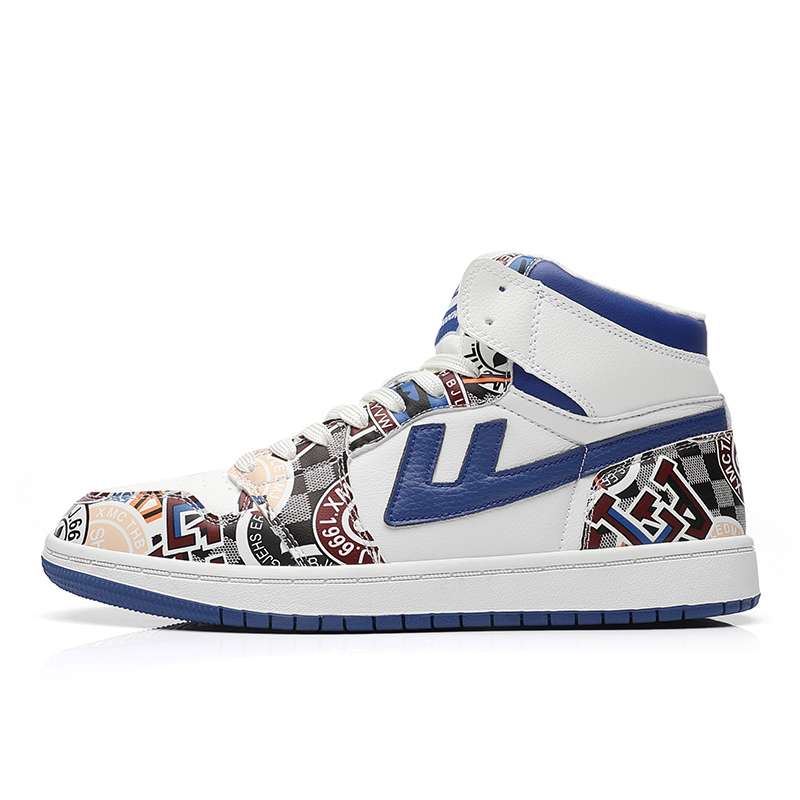 Warrior High-Top 'Graffiti Blue & White'