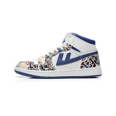 Warrior High-Top 'Graffiti Blue & White'