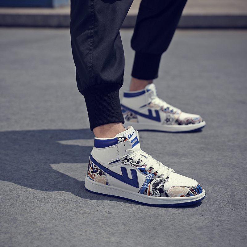 Warrior High-Top 'Graffiti Blue & White' 圖 8