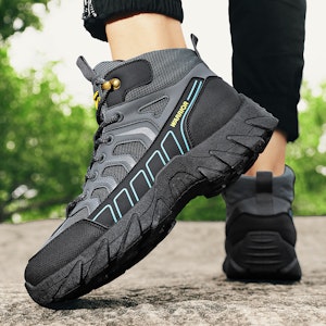 戰士回力 簡約百搭戶外 耐磨防滑 減震 高筒 生活休閒鞋 男款 灰黑 Details for 戰士回力 簡約百搭戶外 耐磨防滑 減震 高筒 生活休閒鞋 男款 灰黑