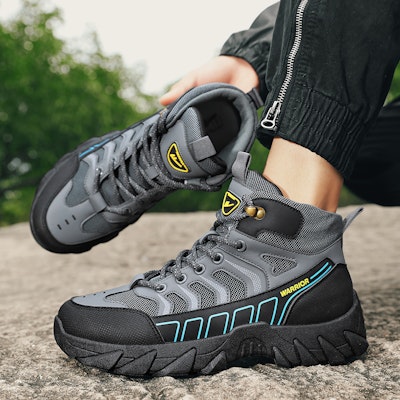 戰士回力 簡約百搭戶外 耐磨防滑 減震 高筒 生活休閒鞋 男款 灰黑 Sizing 戰士回力 簡約百搭戶外 耐磨防滑 減震 高筒 生活休閒鞋 男款 灰黑