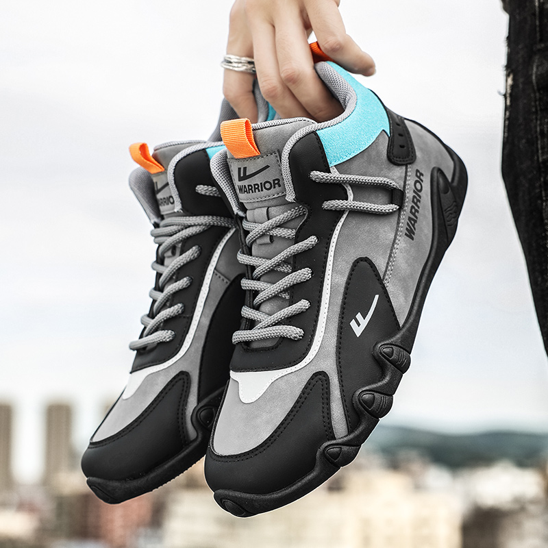 Warrior High-Top 'Grey Black Blue' 圖 11