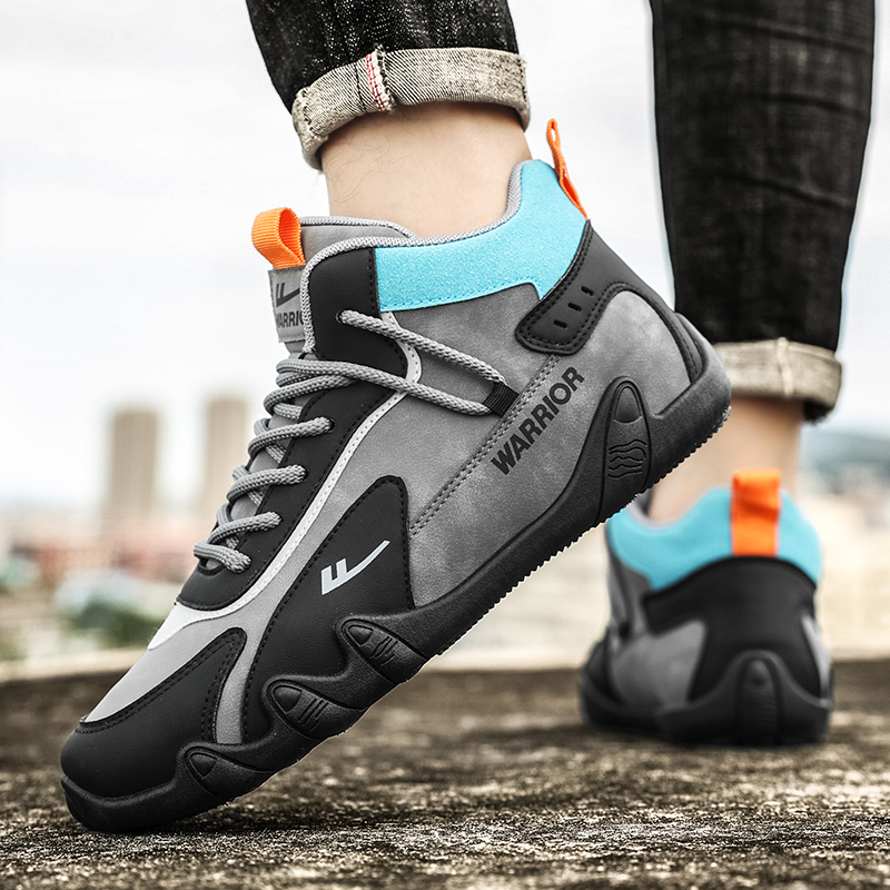 Warrior High-Top 'Grey Black Blue' 圖 9